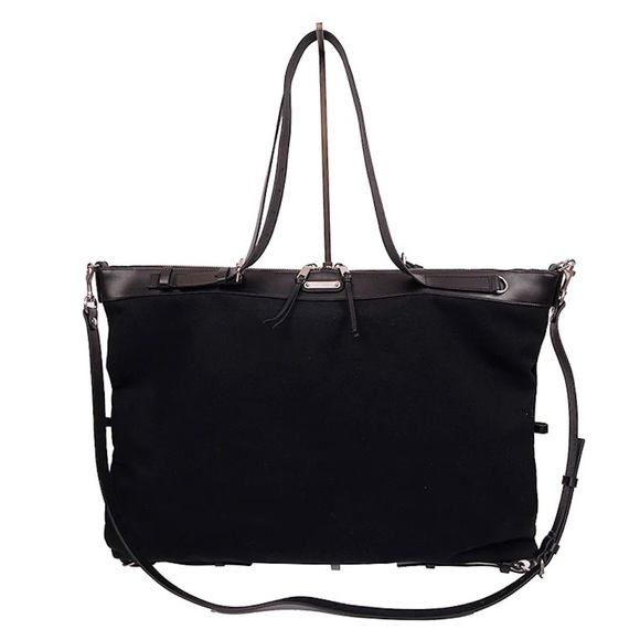 SAINT LAURENT Men's Black Canvas & Leather Medium ID CONVERTIBLE BAG 🖤 - Picture 1 of 6